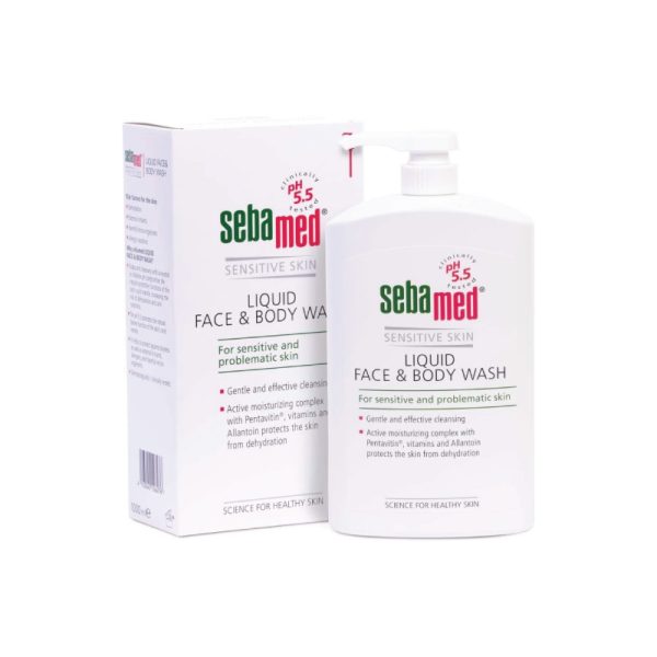 Sebamed Sensitive Liquid Face and Body Wash with Pump
